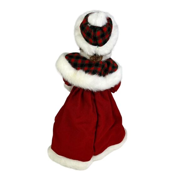 Vintage Christmas Caroler Tree Topper 15” Figurine 1998 Red Robe Holiday Decor - Picture 5 of 7